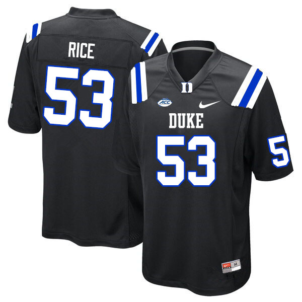 Duke Blue Devils #53 Tahj Rice College Football Jerseys Sale-Black